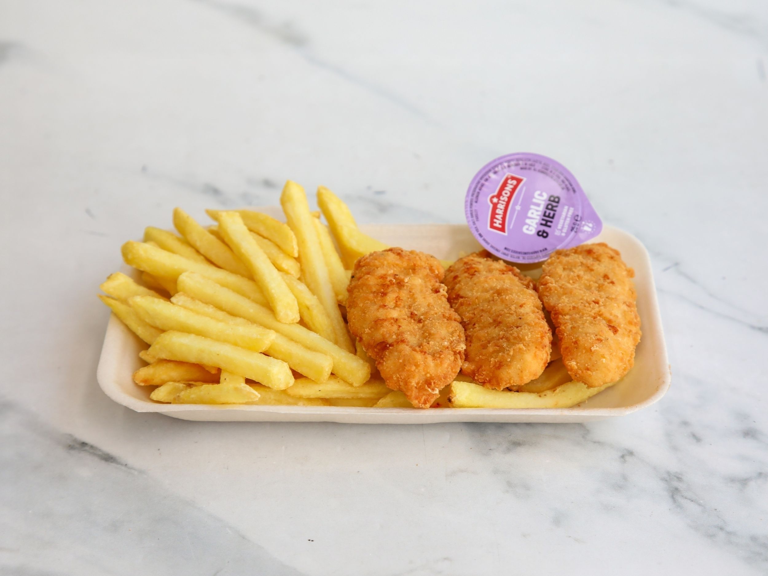 3 Chicken Strips with Fries & Dip