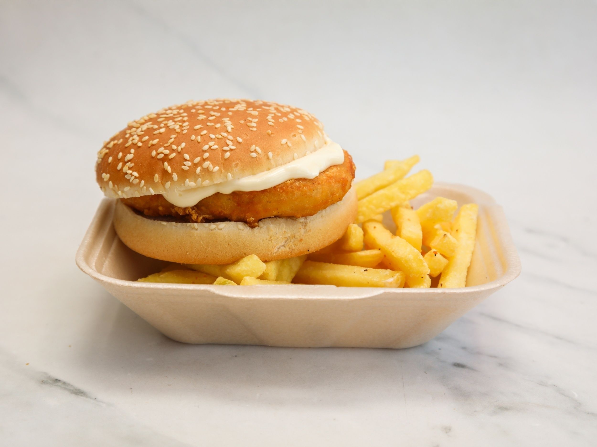 Chicken Mayo Burger (Not Fillet) with Fries